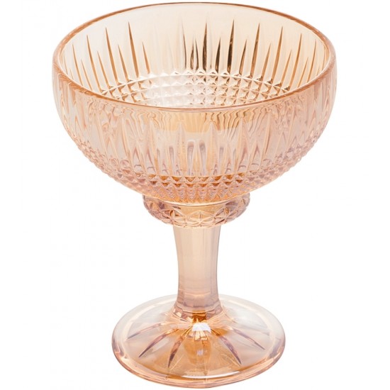 Taça 260ml Para Sobremesa Queen Âmbar de Cristal Ecológico
